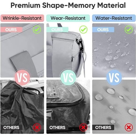 WATERPROOF Dufflebag with Shoe and Wet Clothes Compartments (Silver) - Picture 6 of 6